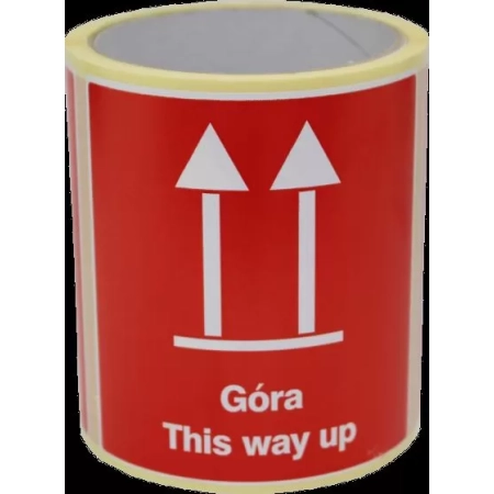 ETYKIETA 100X100MM GÓRA THIS WAY UP A25